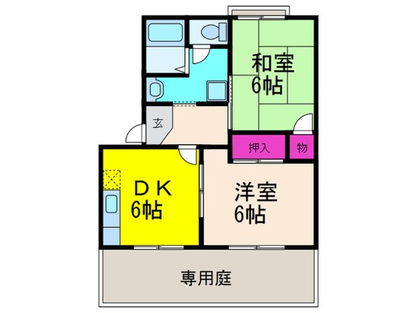 シャトルガ－デン殿町Ａの物件間取画像